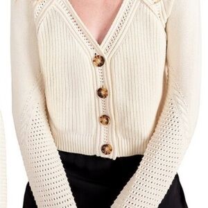 EUC La Ligne Hayley Cream Button-Up Cardigan